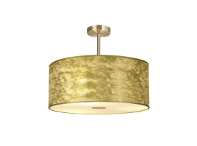 DK0849  Baymont 60cm Semi Ceiling 5 Light Antique Brass